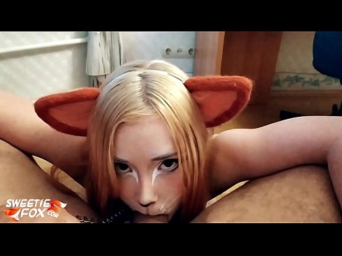 ❤️ Кицунэ заглотить хуй и сперма в рот Порно на xxxbunker.ru ❤